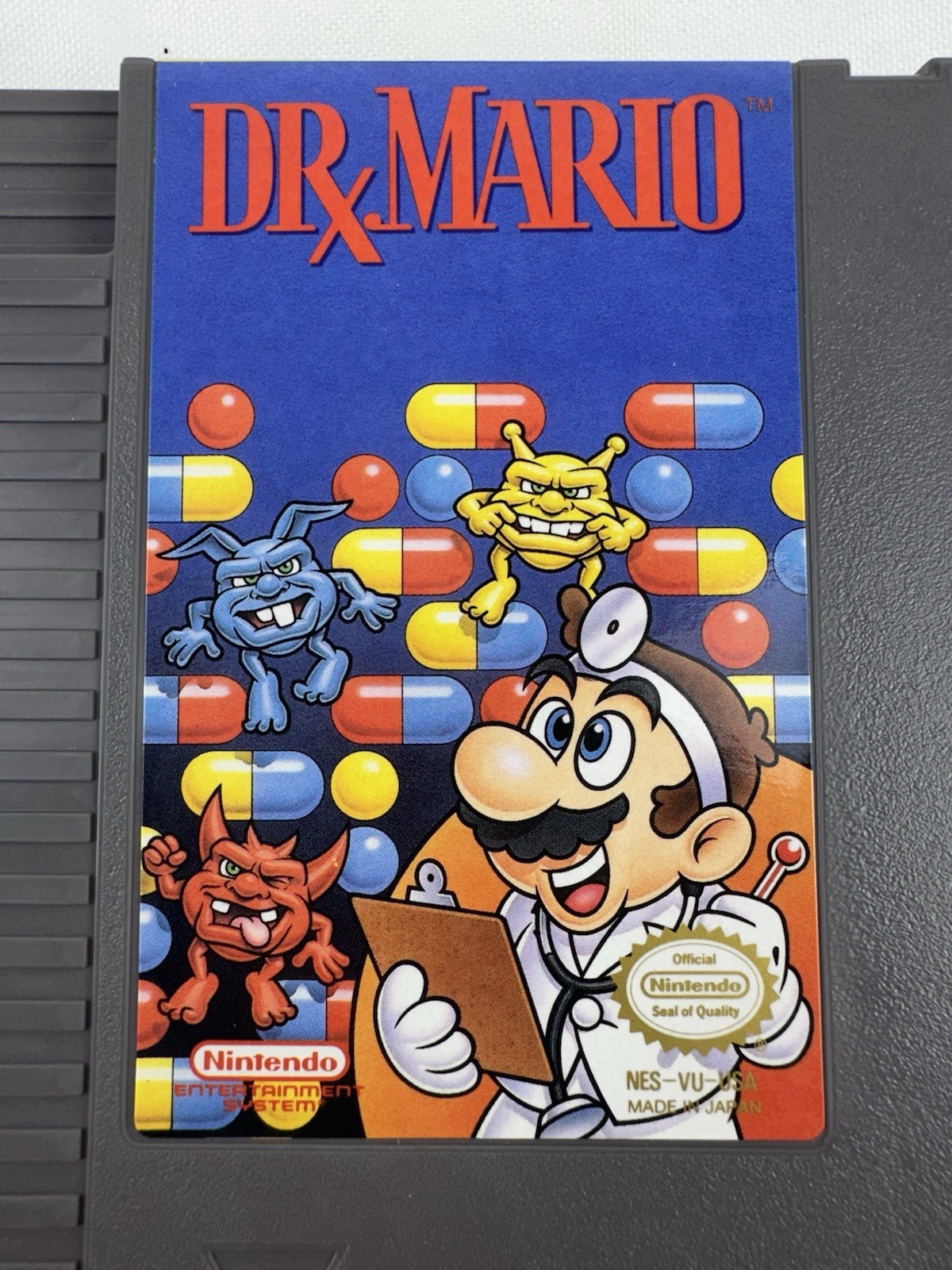 Dr Mario Nintendo NES Game 1990 Complete Box Manual Poster Foam Japan Original