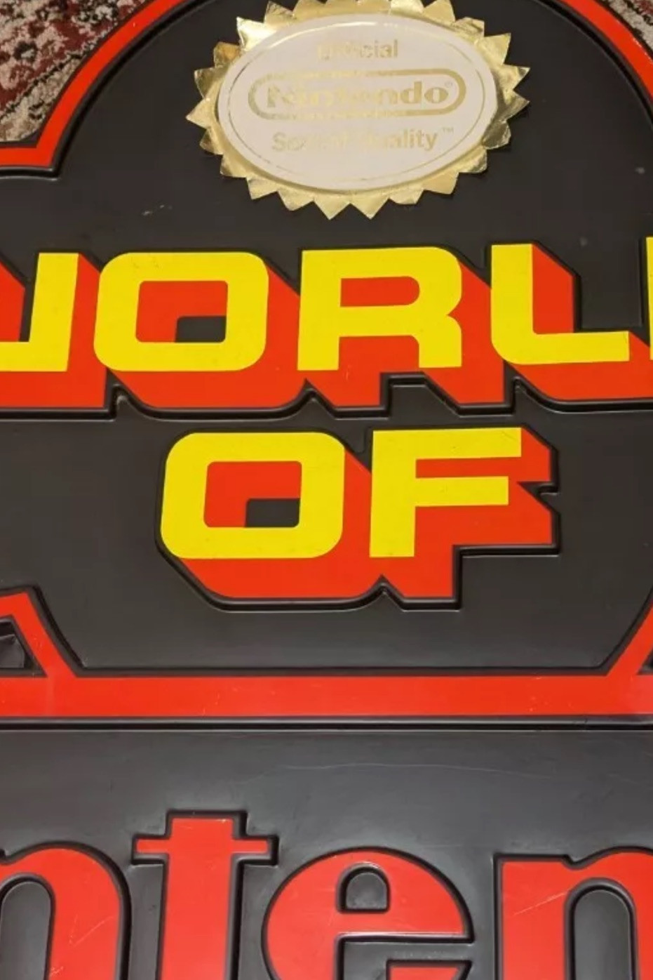 Nintendo NES World of Nintendo Display Sign Promotional Promo SNES Standee Mario