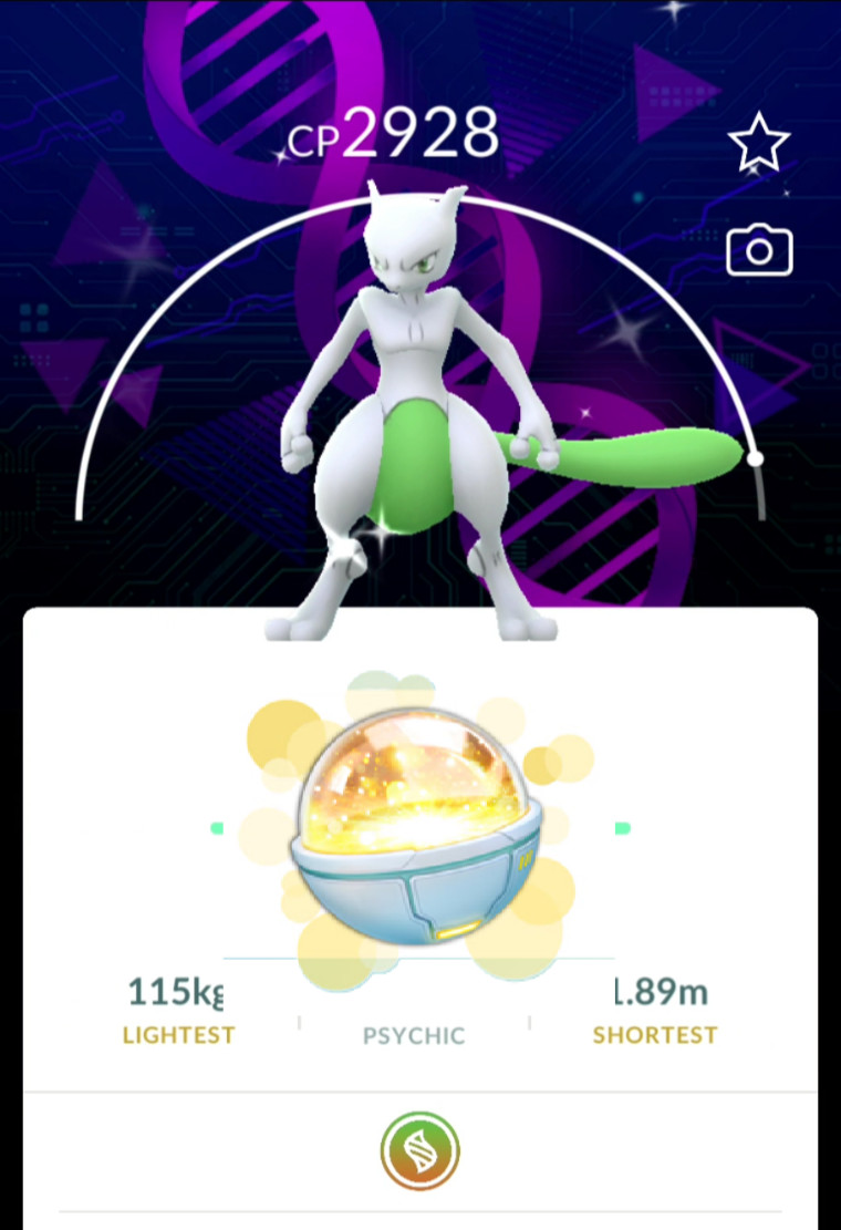 Pokemon Go – Shiny Mewtwo Go Fest Background + Lucky Trinket – Mini PTC