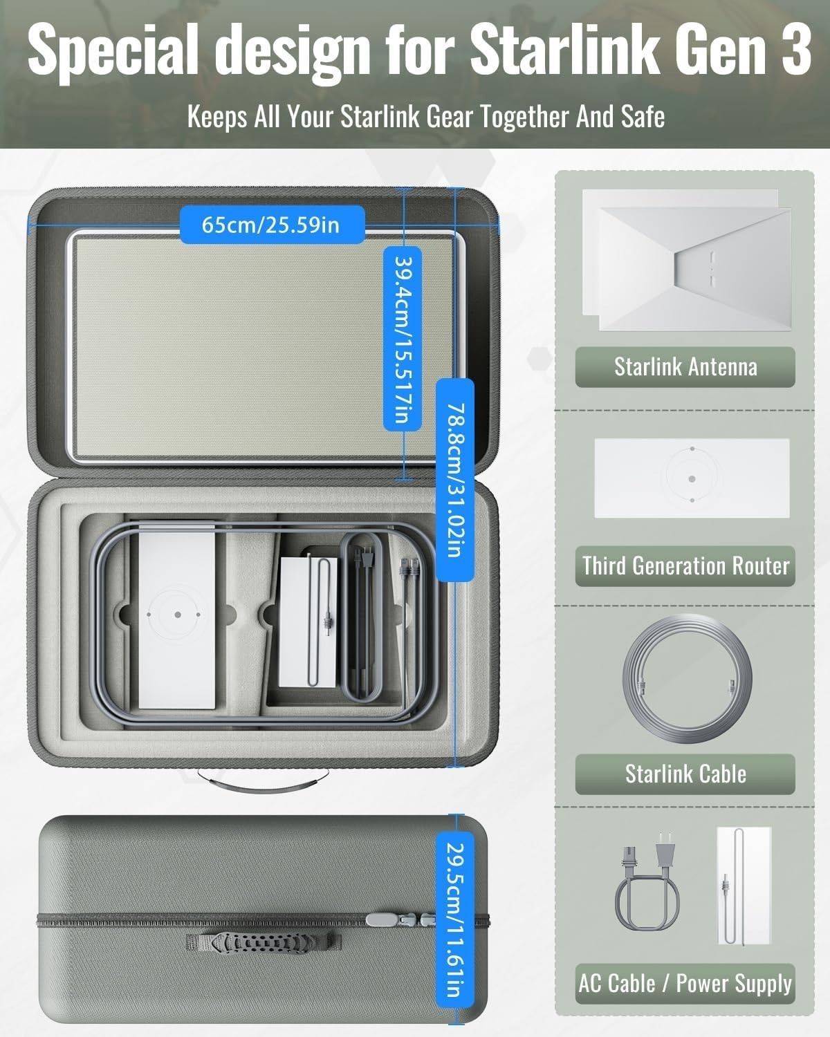 Travel Case Compatible for Starlink Gen2