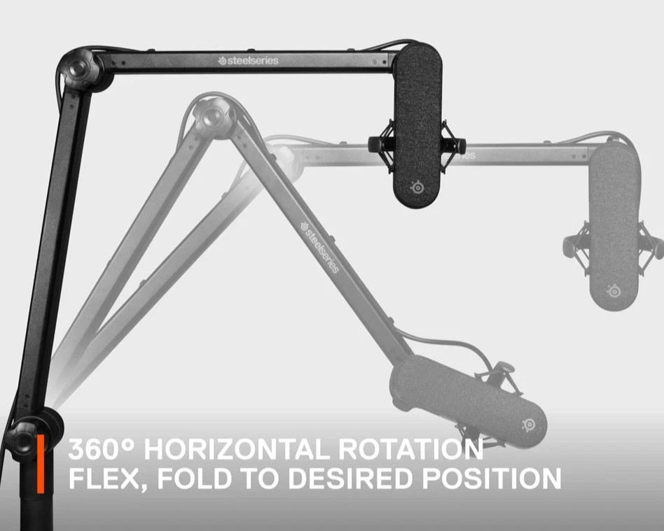 SteelSeries Alias/Alias Boom Arm — For Gaming, Streaming- NO DESK CLAMP