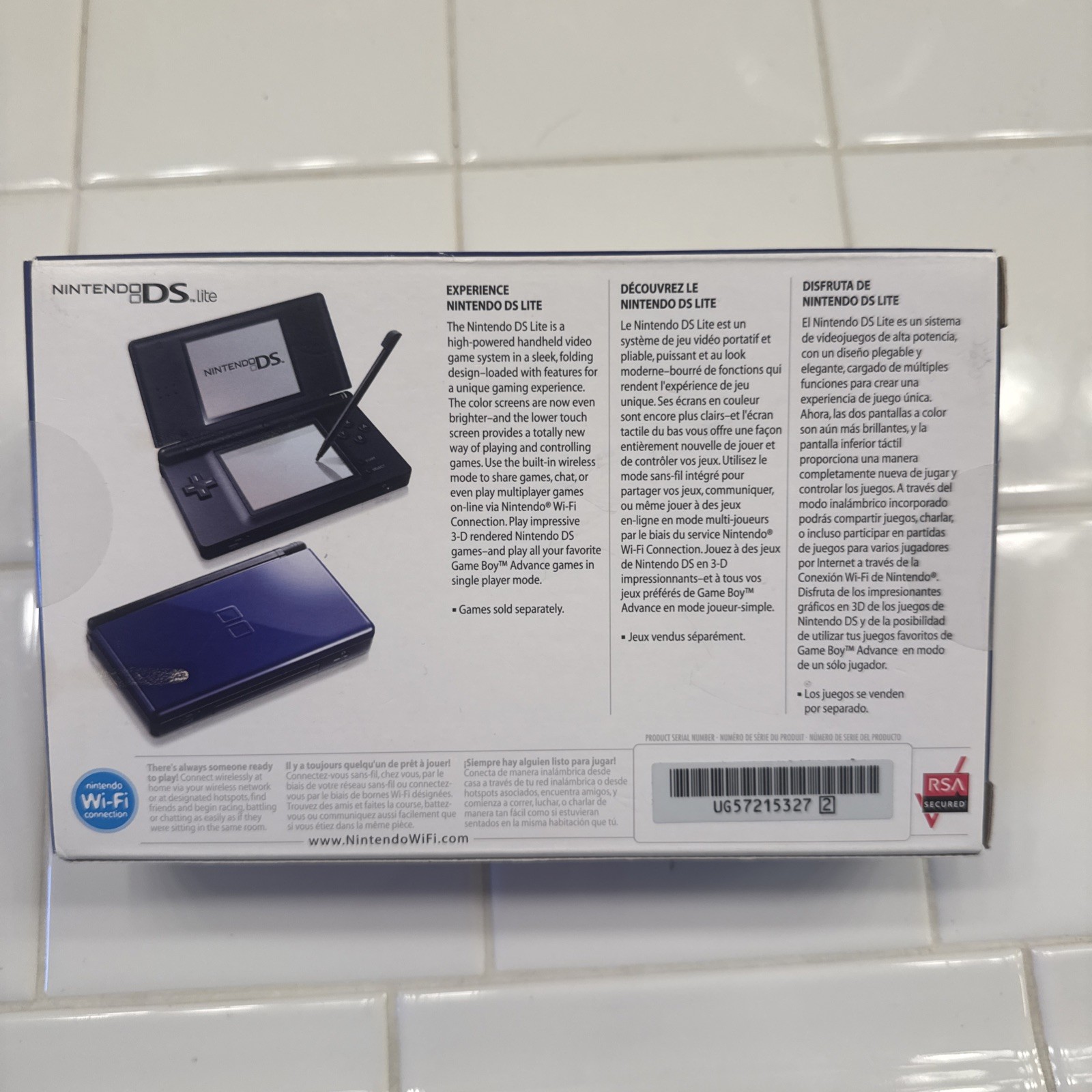 Nintendo DS Lite Handheld System – Cobalt/Black Brand New Unopened FANTASTIC CON