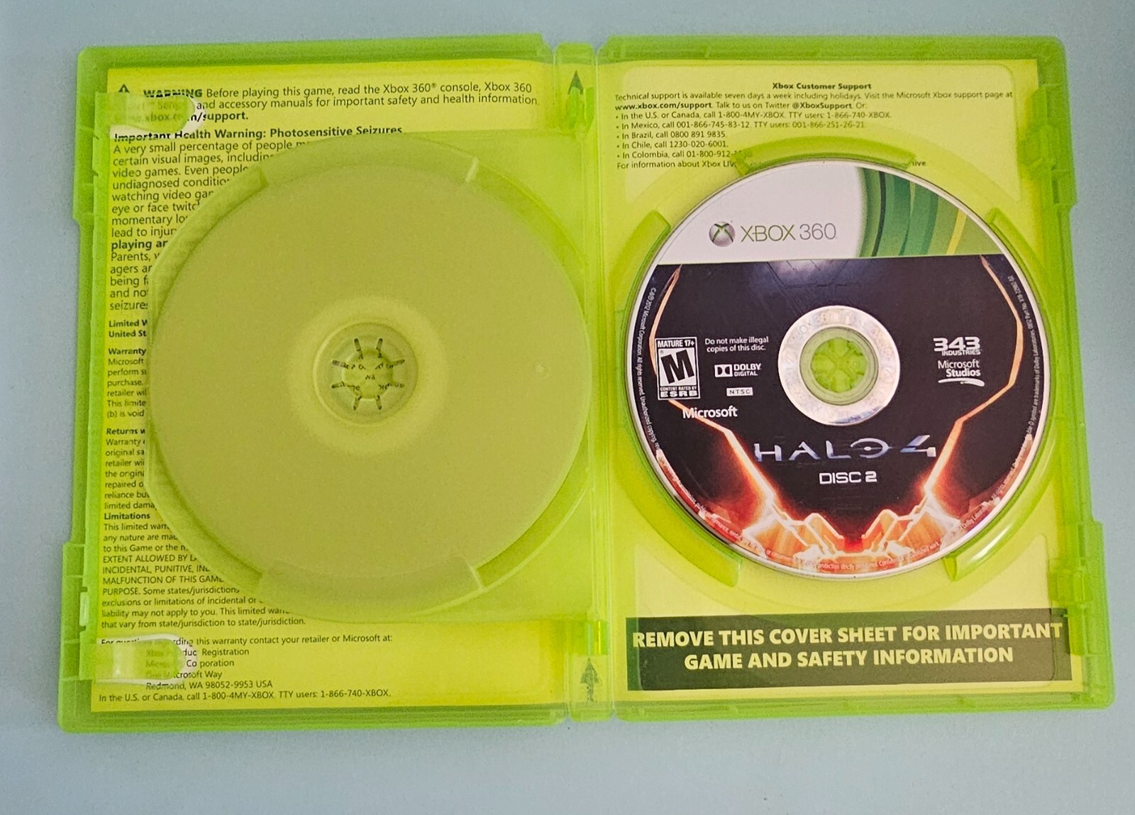 XBOX 360 HALO 4 Microsoft Studios 343 Industries Games Rated M for Mature 17+