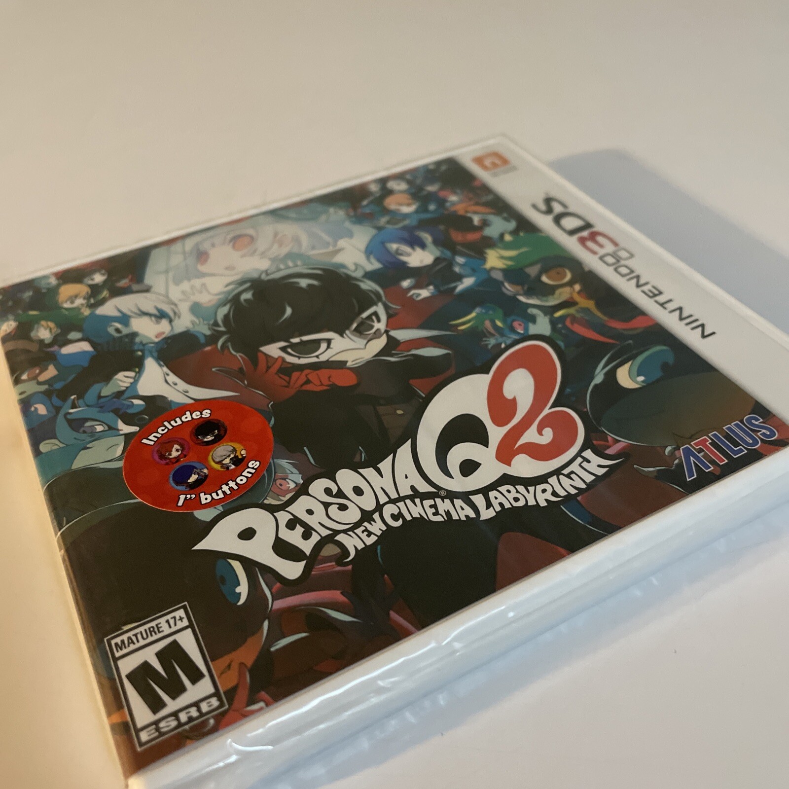Persona Q2 New Cinema Labyrinth Launch Edition Buttons FACTORY SEALED