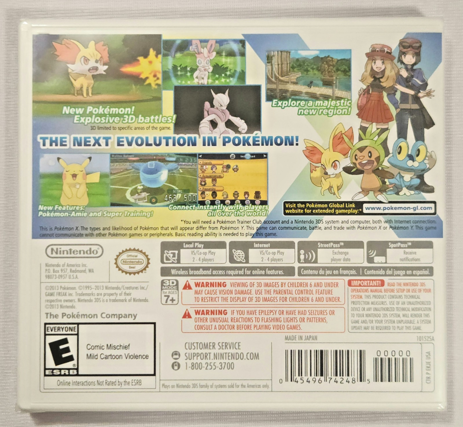 Pokemon X Nintendo 3DS 2013 Brand New Factory Sealed 1st/Early Print USA Version