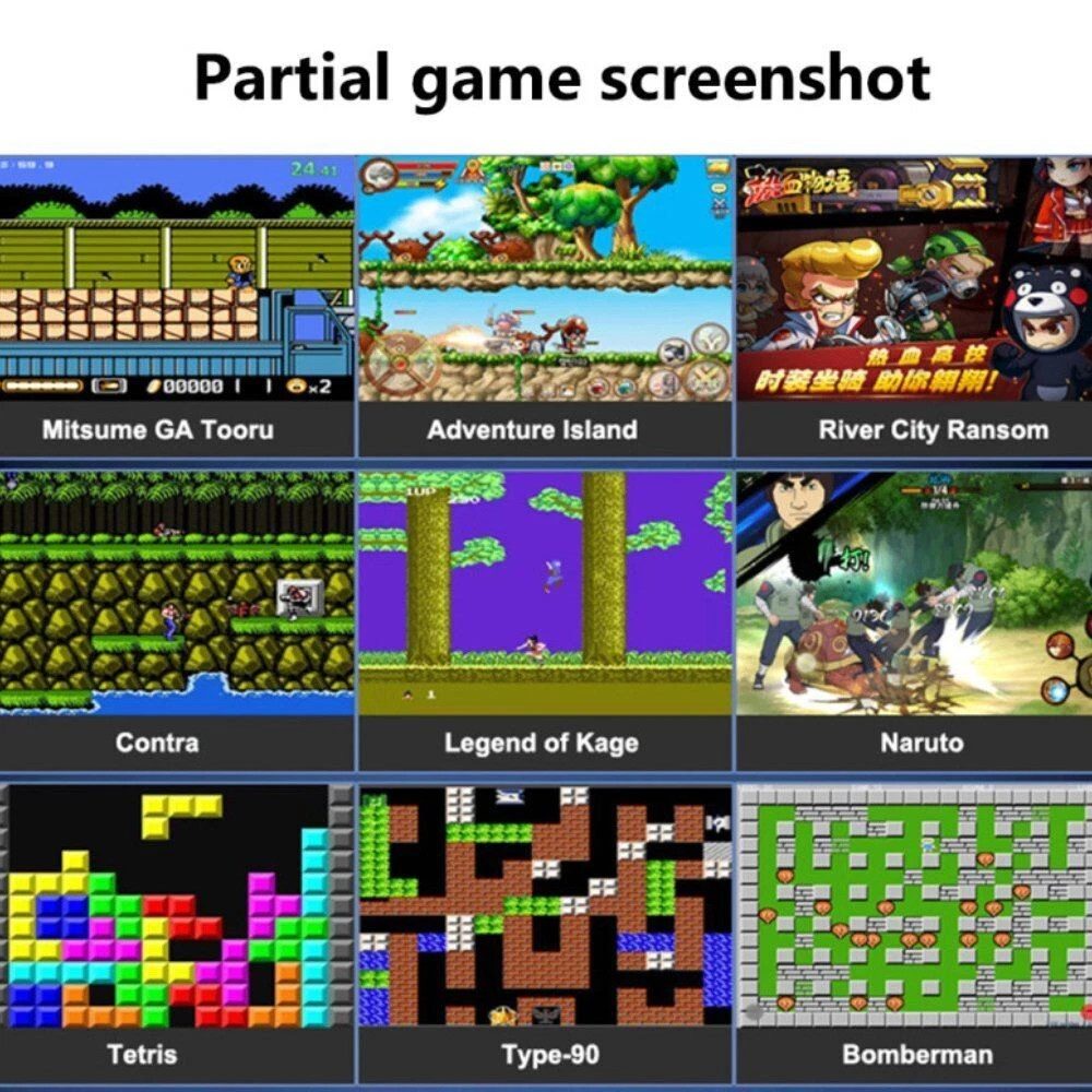 500 Classic Games Handheld Retro Video FC Game Console Player For Kids Adults