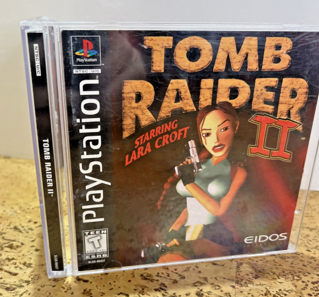 Tomb Raider II (Sony PlayStation, PS1) Complete, Tested, Reg Card, Fast Ship