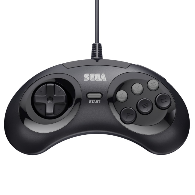 New Retro-Bit Official Sega Genesis Controller 6-Button Arcade Pad BLACK
