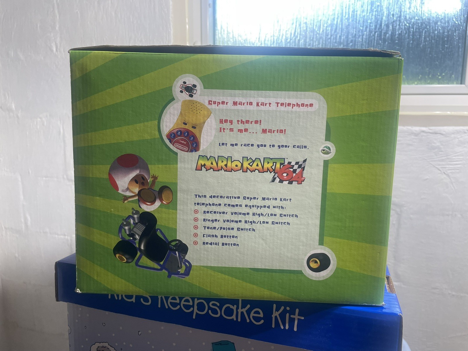 Super Mario Kart64 2002 Vintage Telephone Factory Sealed Rare