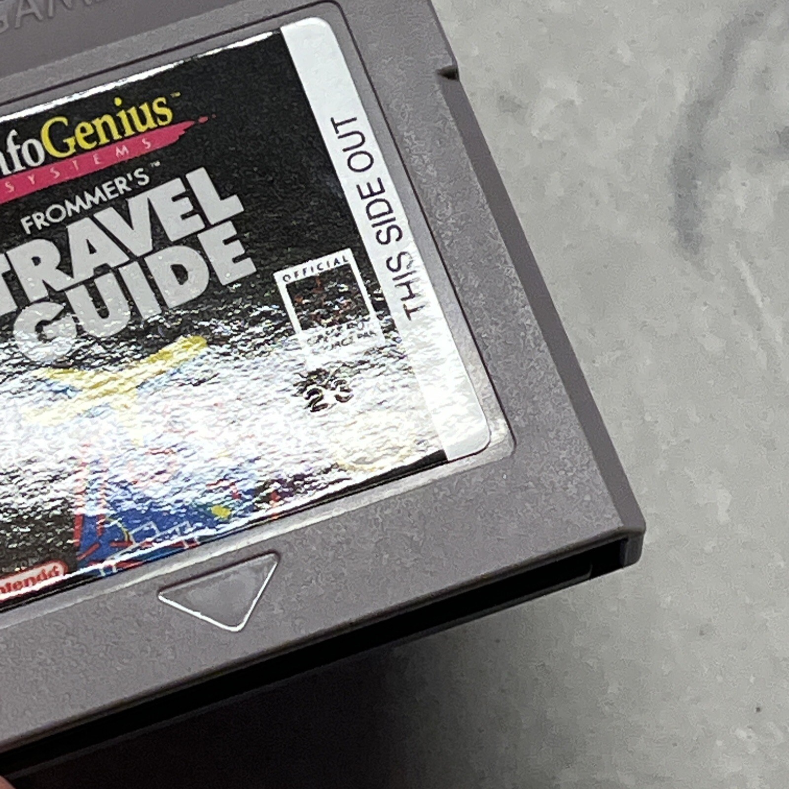 InfoGenius Productivity Pak Frommer’s Travel Guide Nintendo Game Boy 1992 TESTED