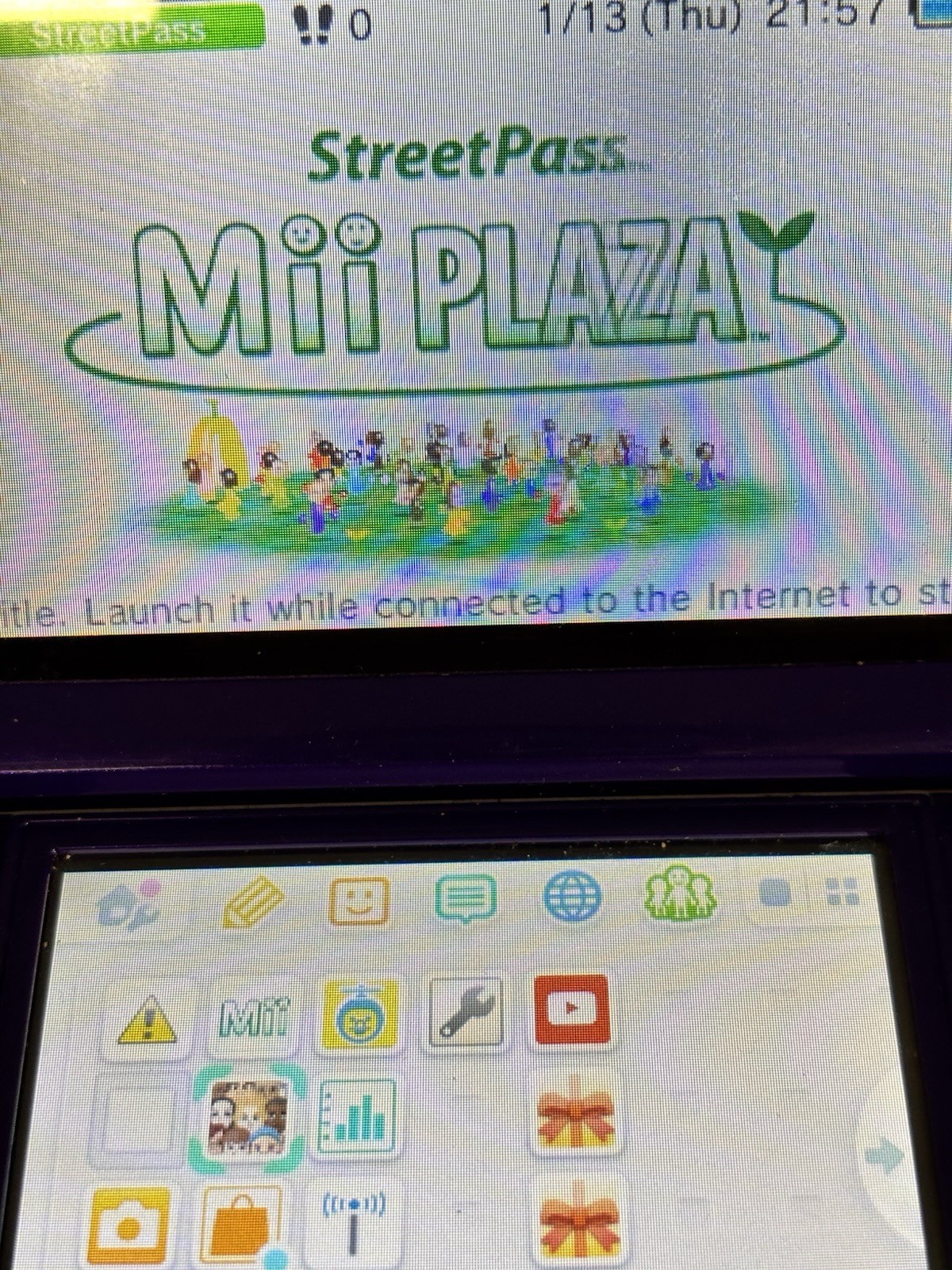 Nintendo 3DS Midnight Purple Handheld Console System Charger Tested & Working