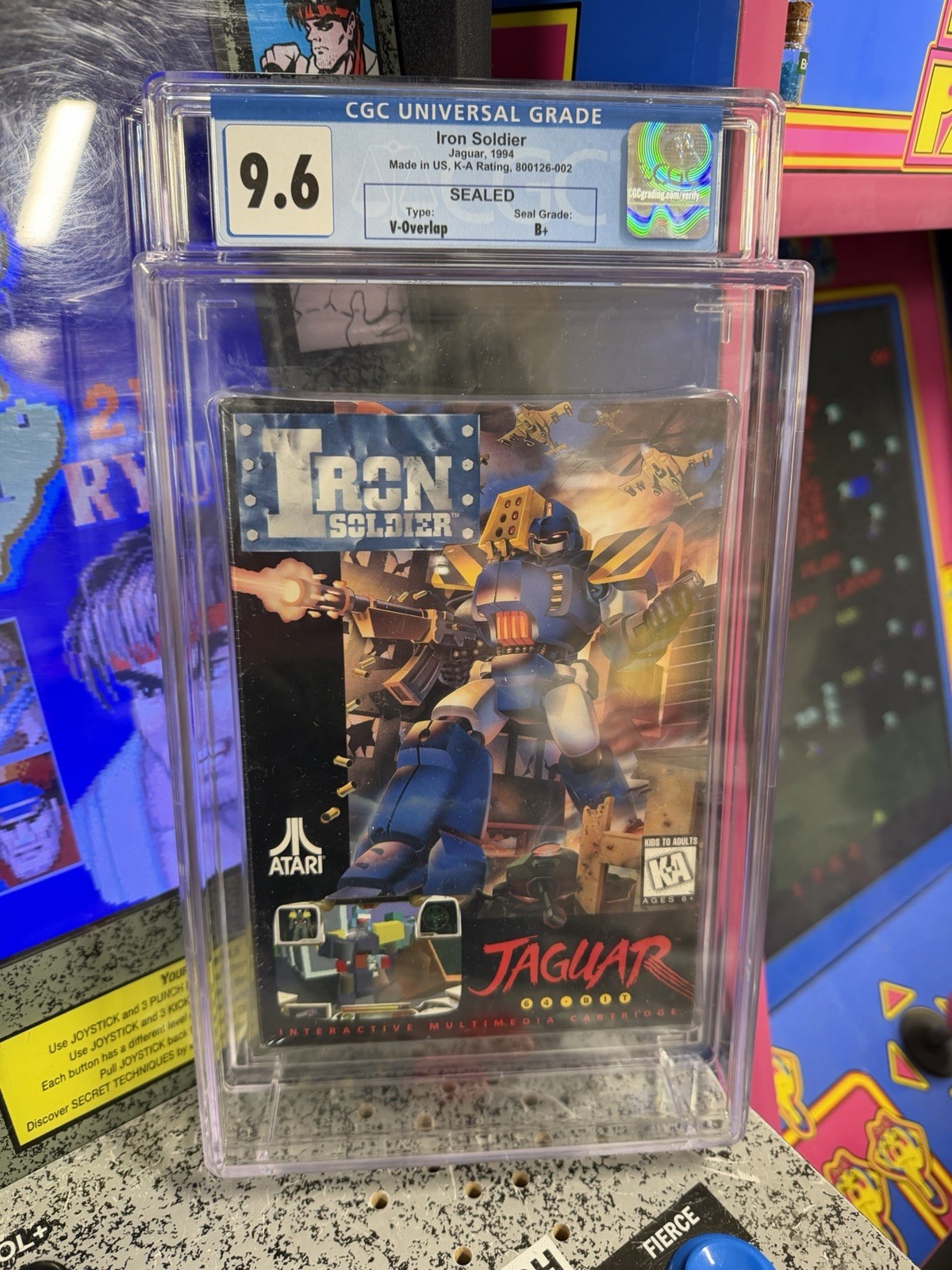 1994 Atari Jaguar Game Iron Soldier Graded CGC 9.6 B+ Sealed BRAND NEW