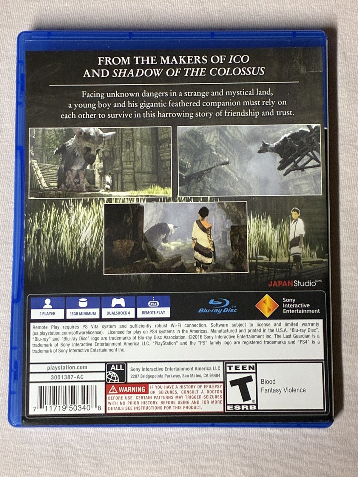 Sony PlayStation 4 PS4 The Last Guardian – Tested