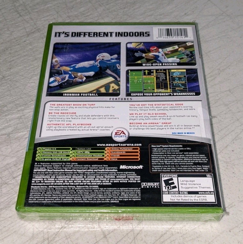 Arena Football EA Sports (XBOX) NEW SEALED