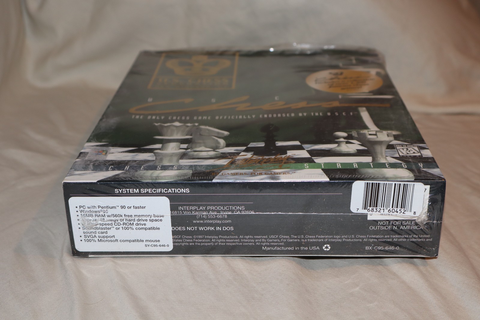 Vintage USCF Chess Game CD Windows 95 1997 Interplay Productions BOXED