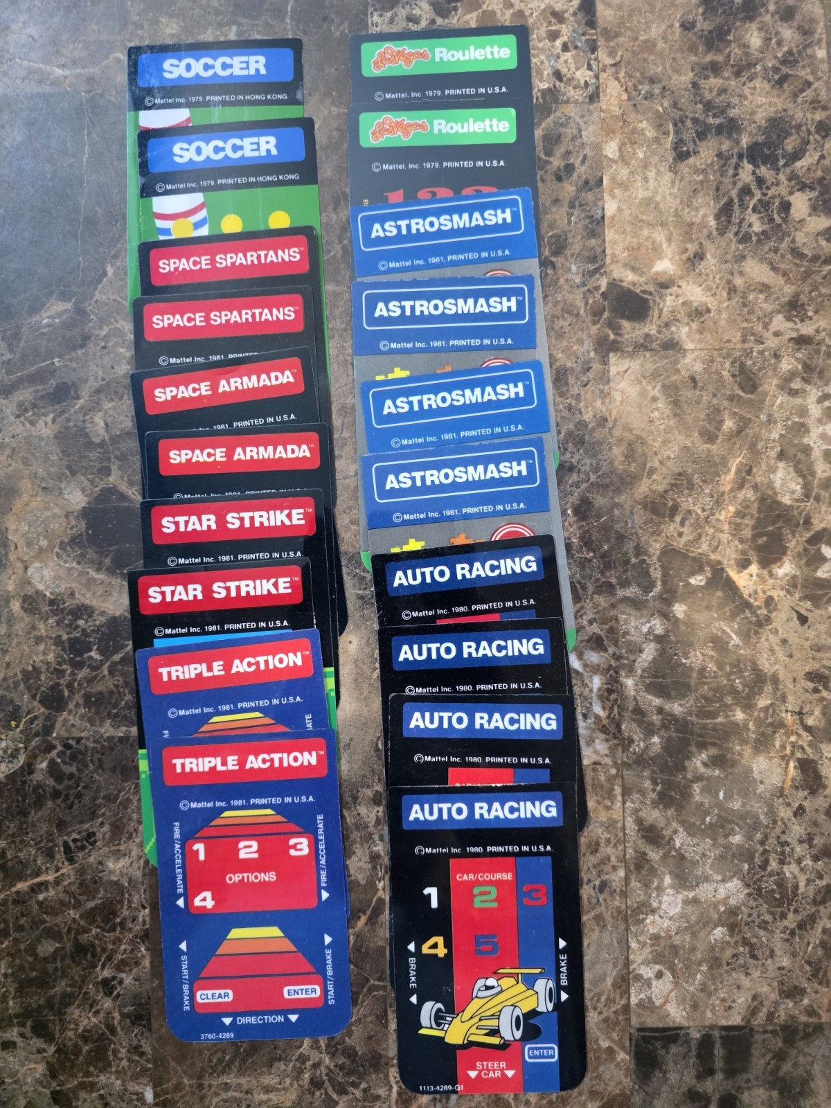 45 (90 individual) sets Authentic Intellivision overlays +15 single +20 manuals
