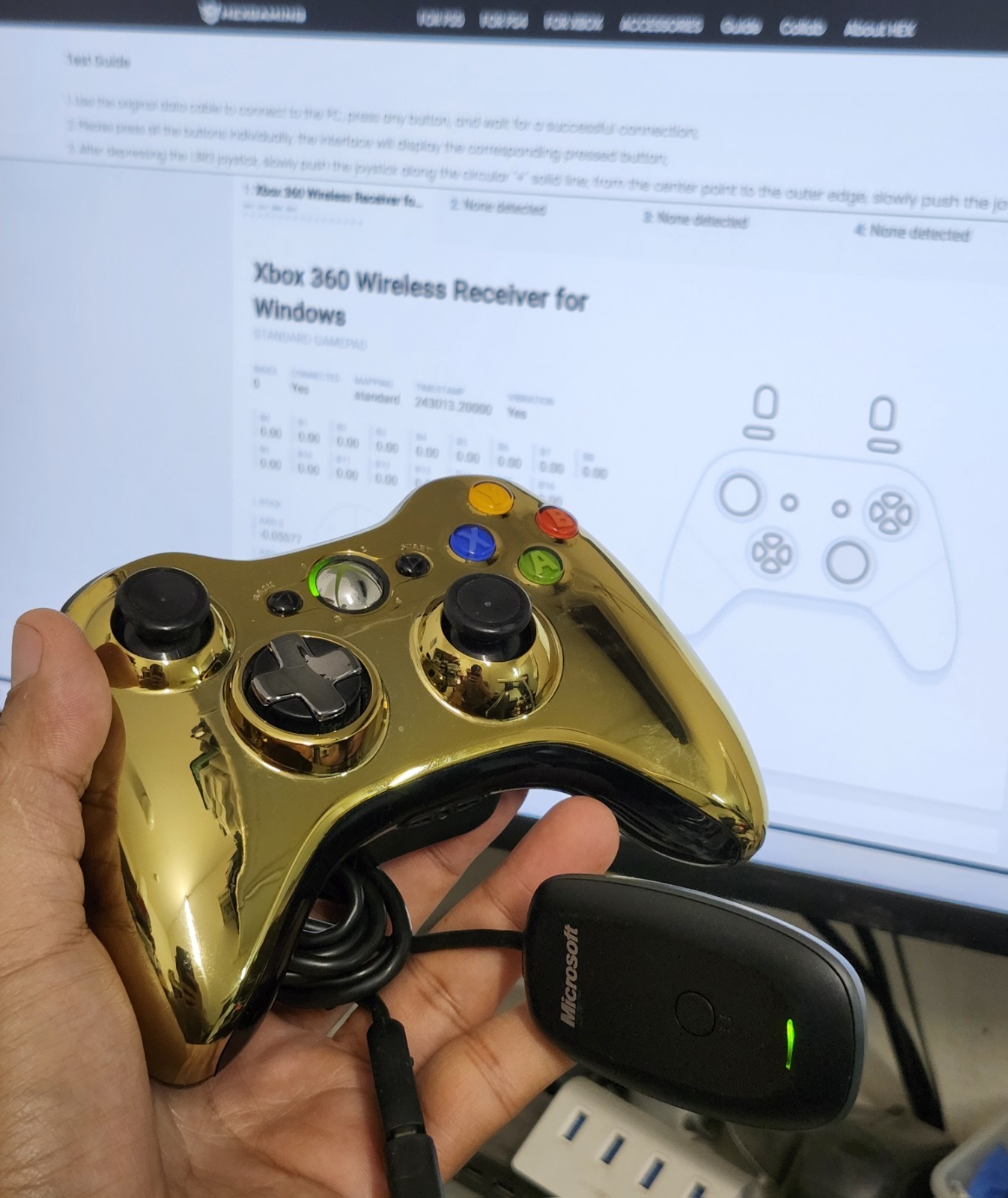 Microsoft Xbox 360 Wireless Gaming Receiver MODEL 1086 For Windows PC – TESTED.