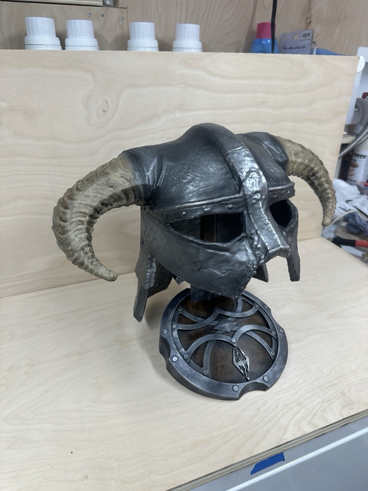 Skyrim Dragonborn Helmet Handpainted Custom Replica With Stand (Made To Order)