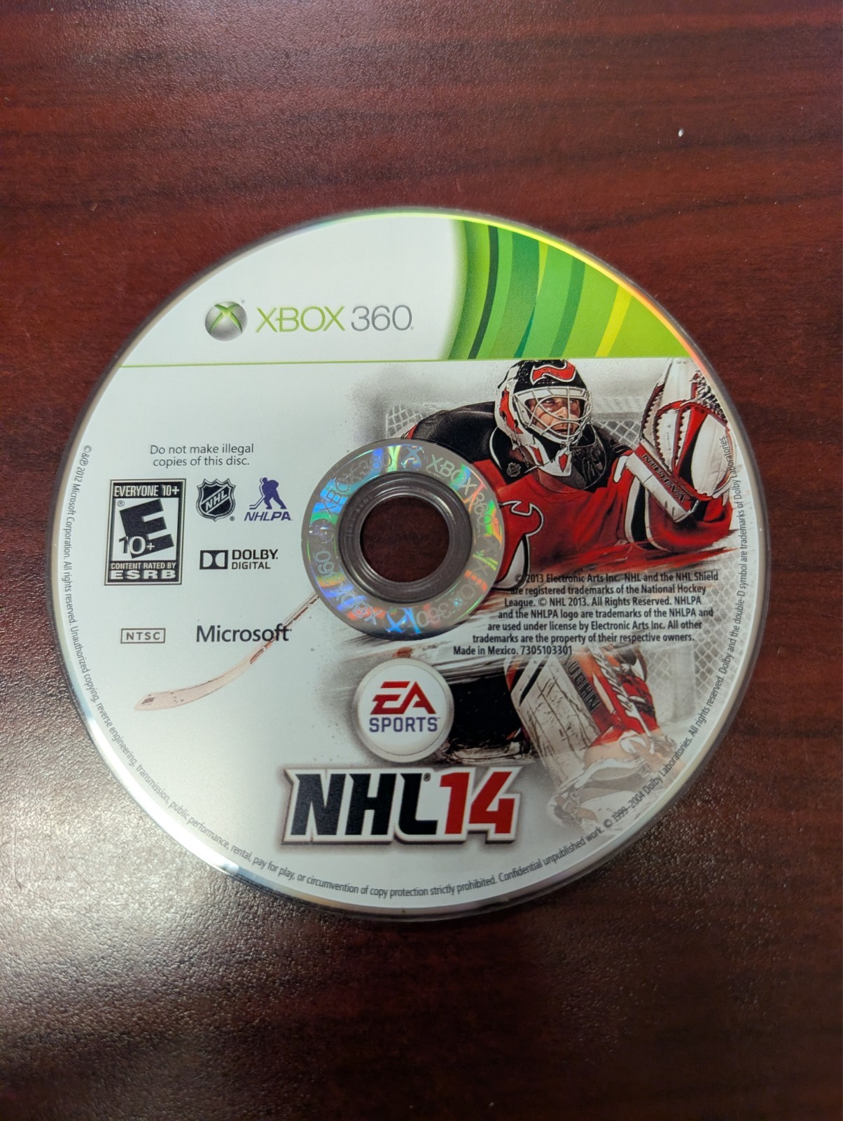 NHL 14 (Microsoft Xbox 360, 2013) NO TRACKING – DISC ONLY 6980