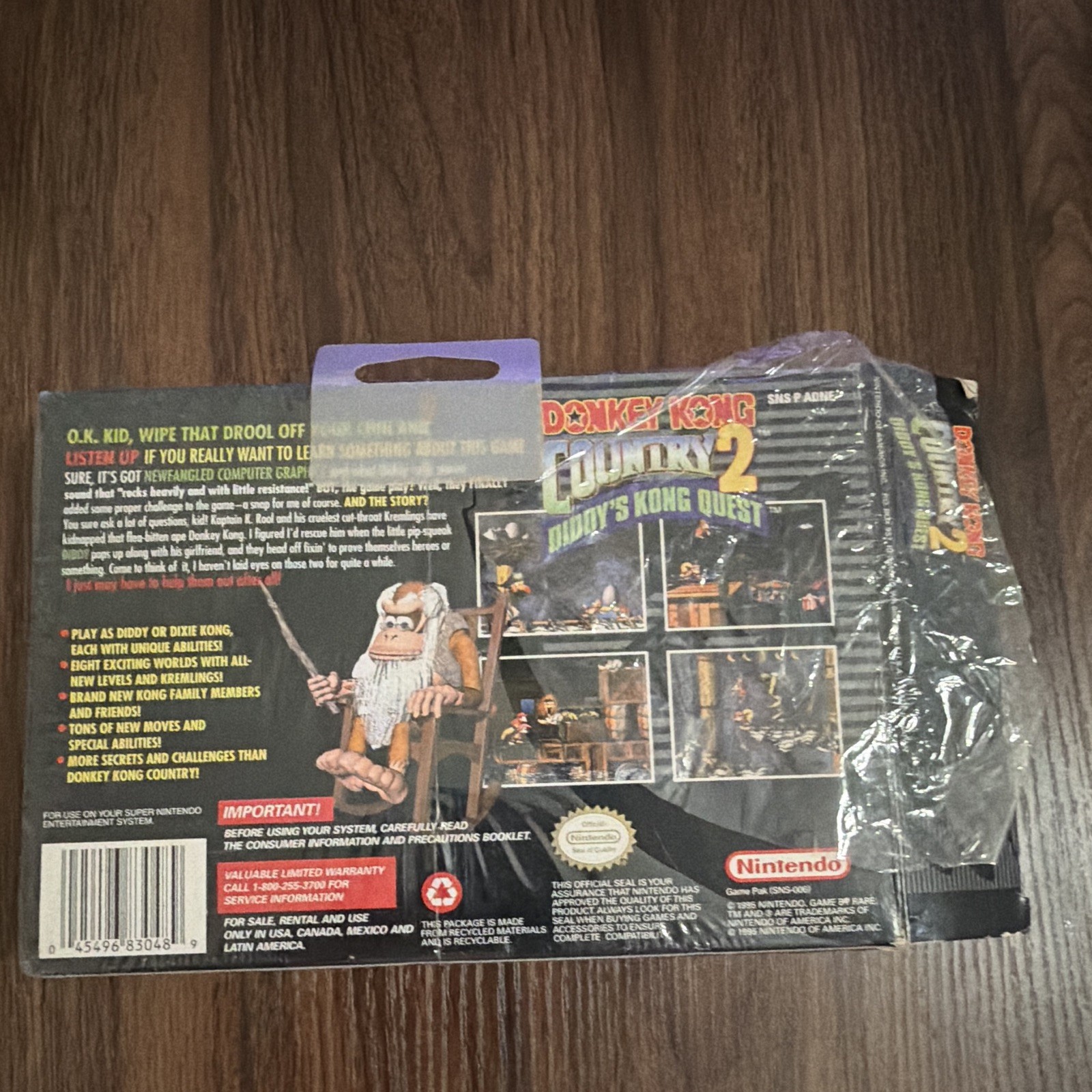 Nintendo Donkey Kong Country 2: Diddy’s Kong Quest…please READ DESCRIPTION!