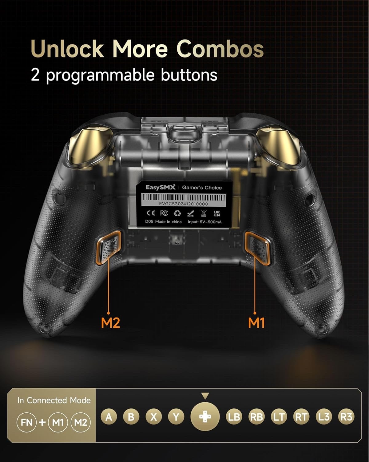 New EasySMX D05 Multi-Platform Gaming Controller With Charging Dock – Black
