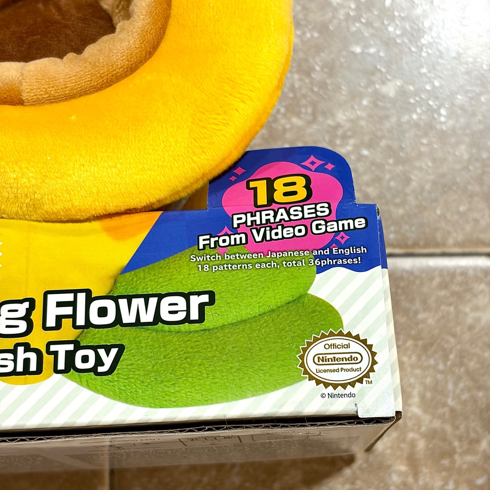 Official Super Mario Wonder Talking Flower 6″ Plush Stuffed Toy NEW English US