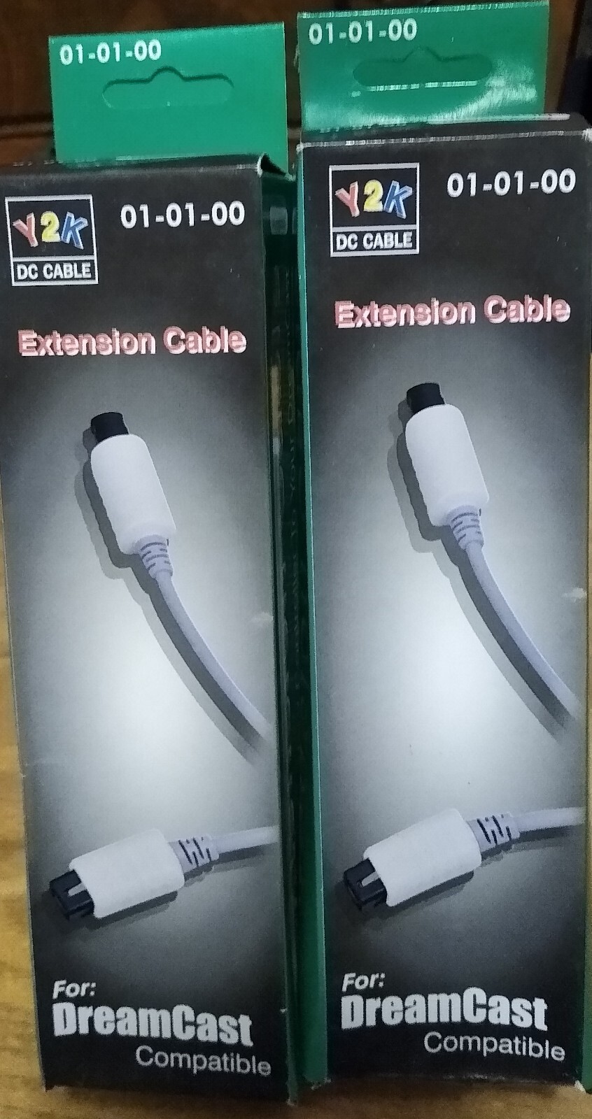 Get 2 6.5 Ft Controller Extension Cables For The Sega Dreamcast New In The Box