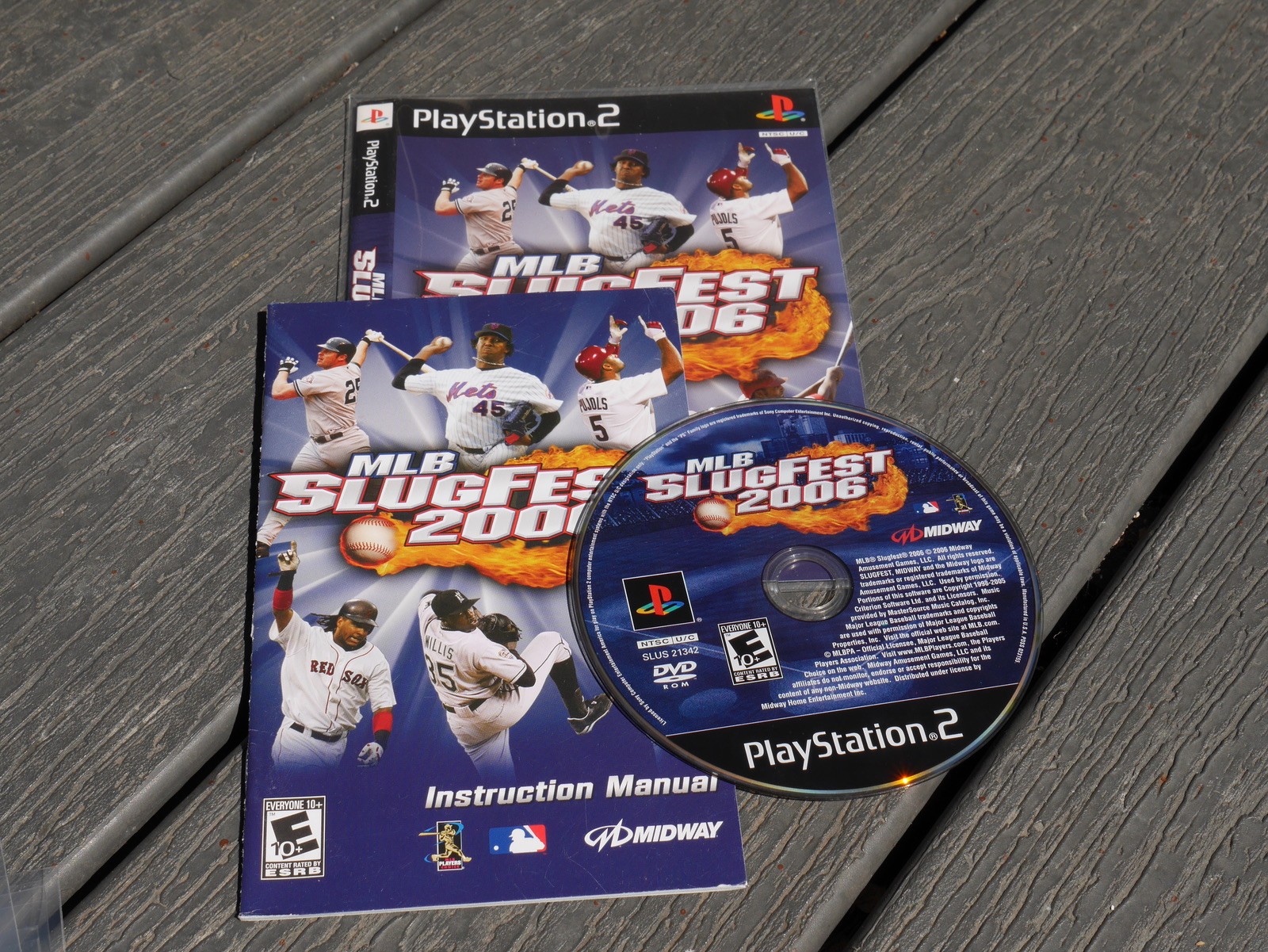 MLB SlugFest 2006 PS2 Game Disc Manual Art No Case Tested Working PlayStation