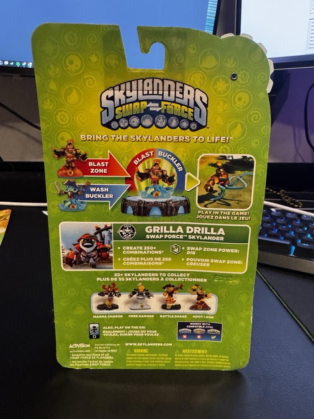 Activision Skylanders Swap Force Grilla Drilla Character Figure Swap Zone Dig