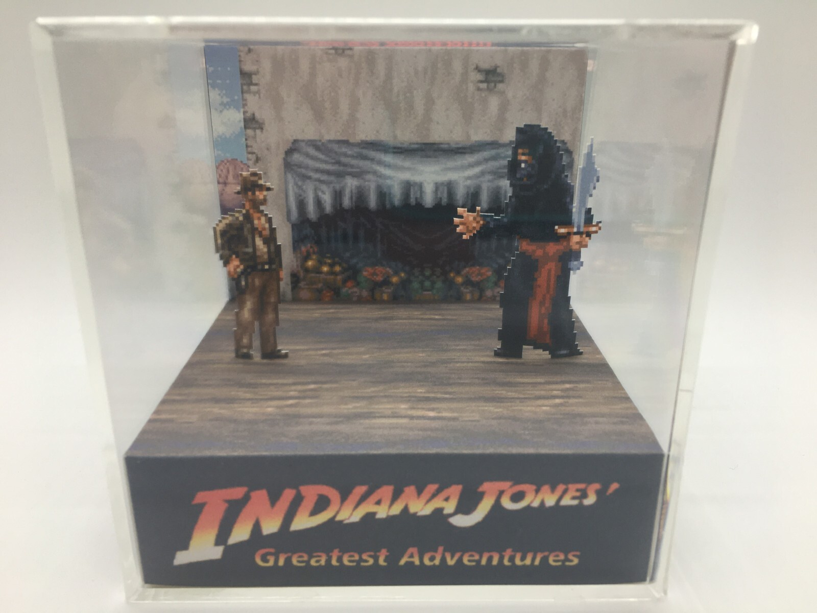 Indiana Jones and the Raiders of the Lost Ark SNES Shadow Box Diorama Cube