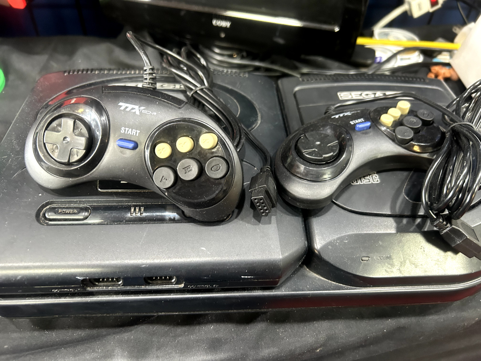 Sega CD Video Game System Console with 2 Controllers and 2 Games