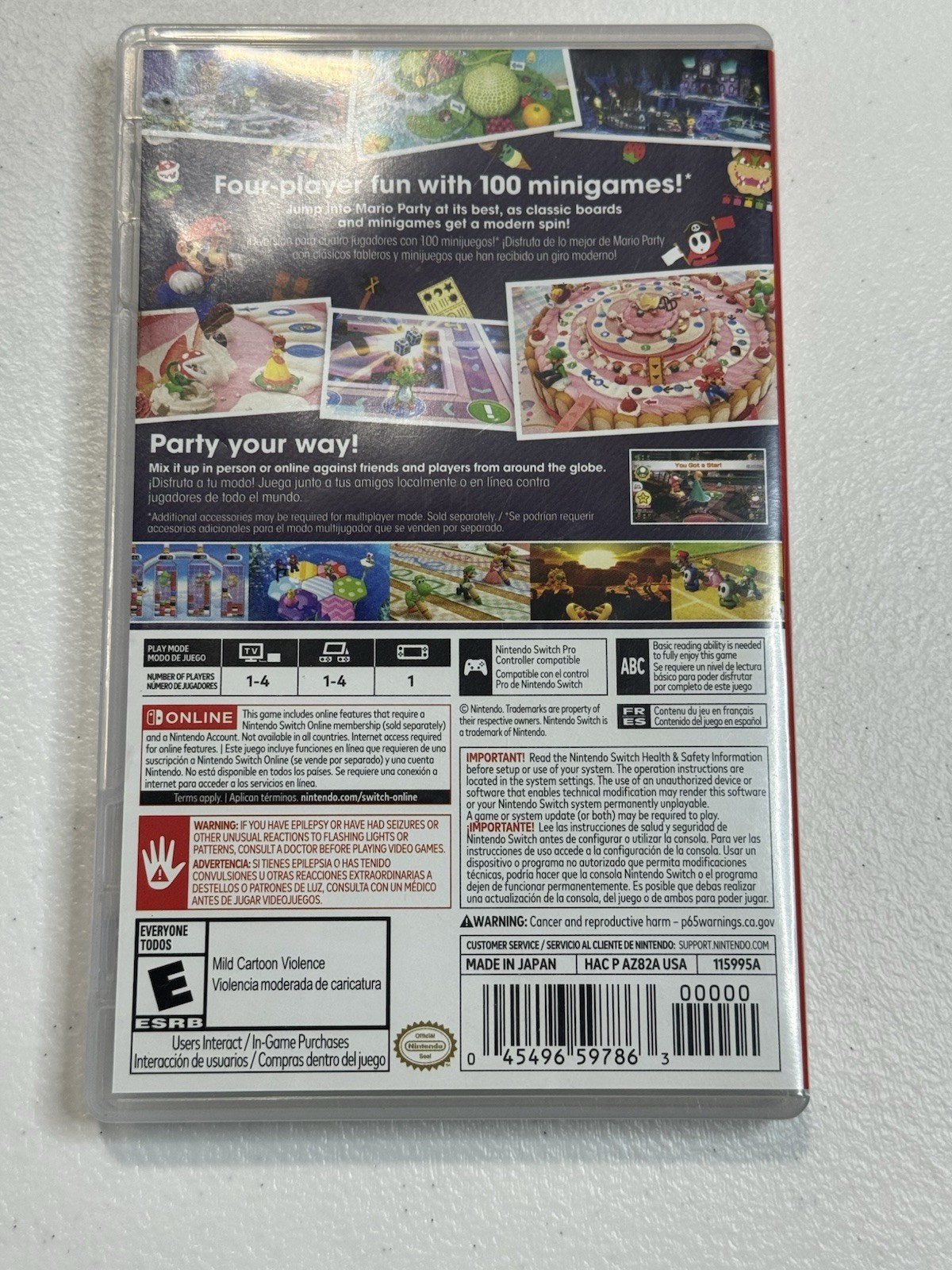 Mario Party Superstars Nintendo Switch Complete CIB Tested Working