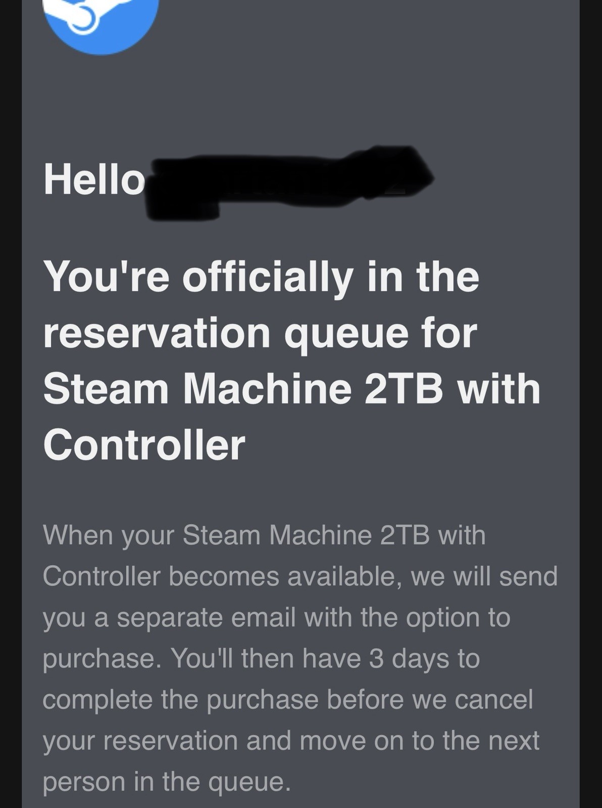 Steam Machine 2TB with Controller Console, 2 TB Storage