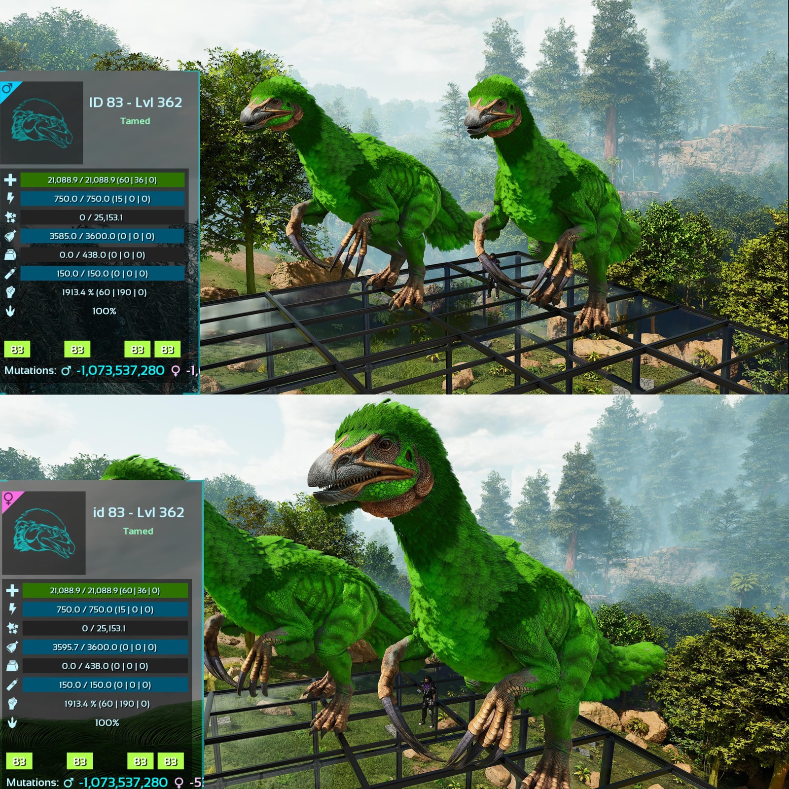 ASA PVE 🦖ARK Survival Ascended Therizinosaurus / Theri 1913Melee Imprinted