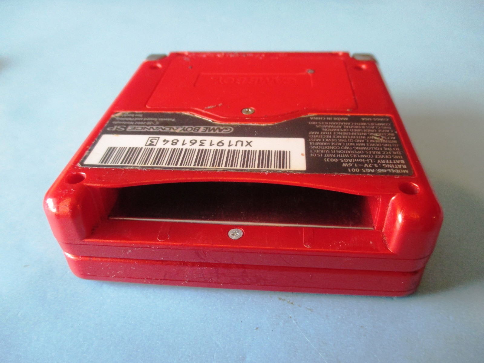 Nintendo Game Boy Advance SP Flame Red System w/Charger FREE Ship!