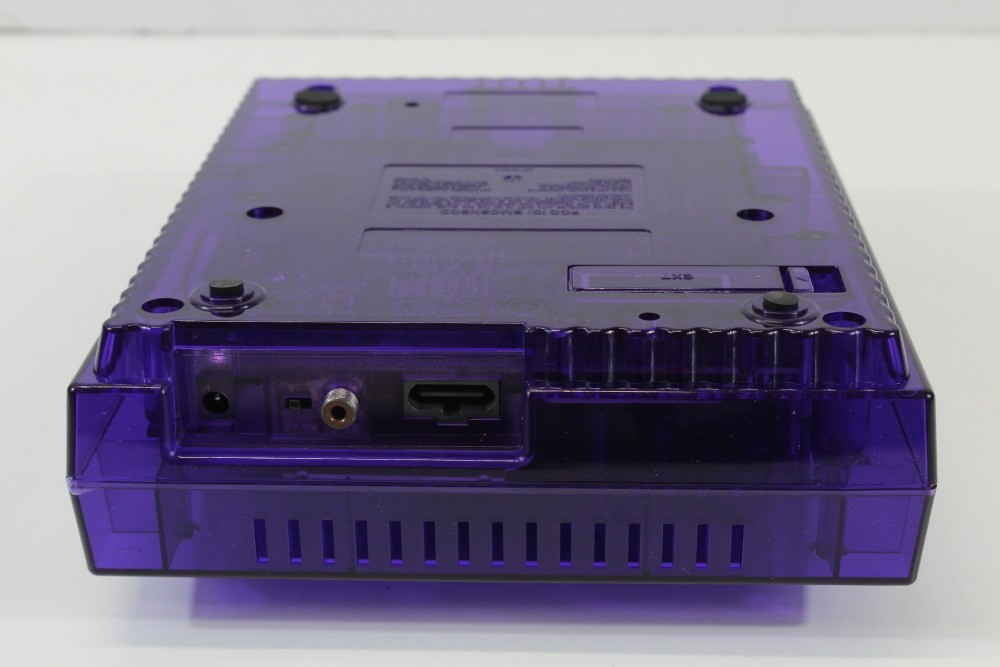 Super Nintendo Clear Purple Console SNES SFC Converted AC S-Video HDMI Adapter 1