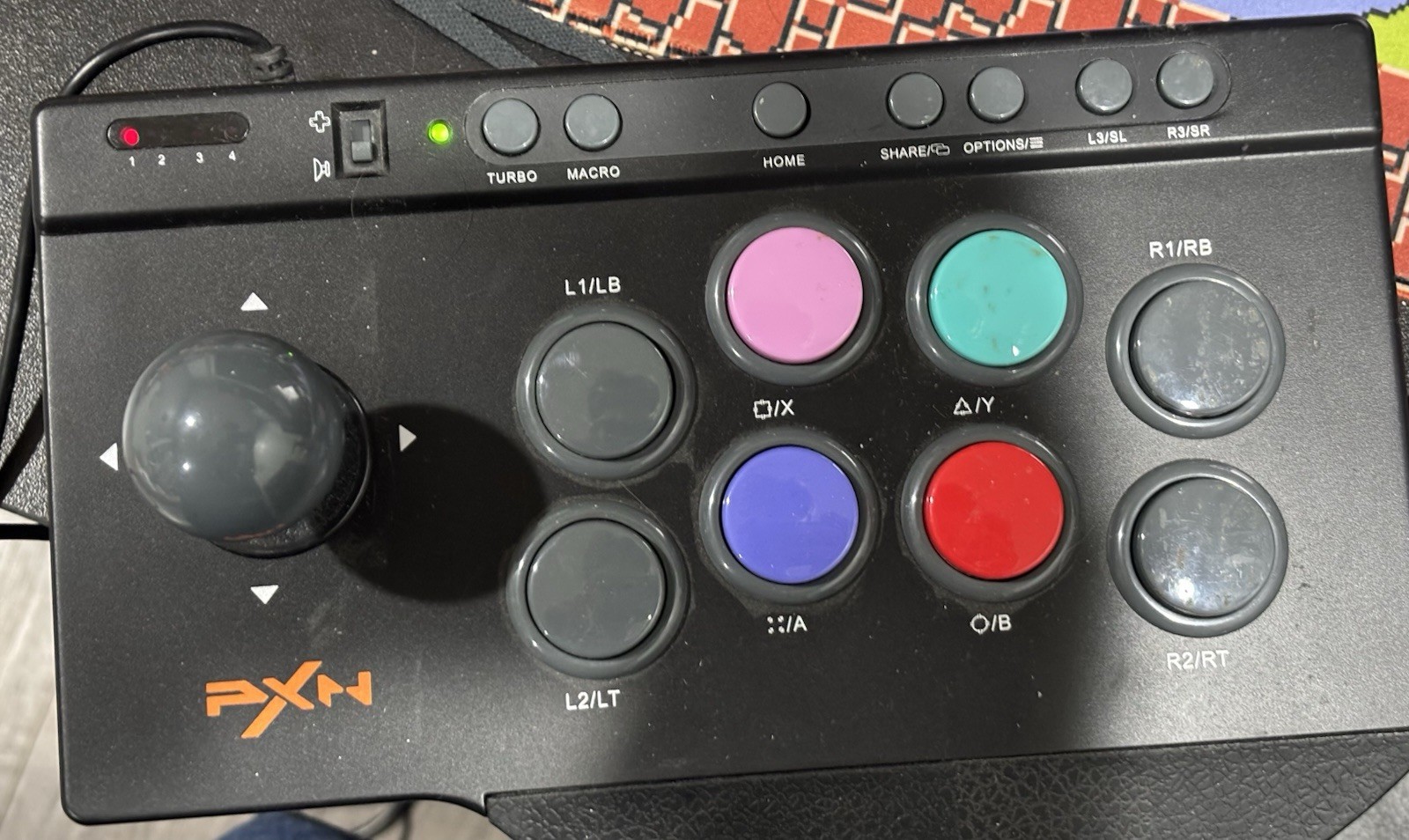 PXN [PXN-0082] USB Arcade Fight Stick for Android Switch Xbox One PS4 Windows