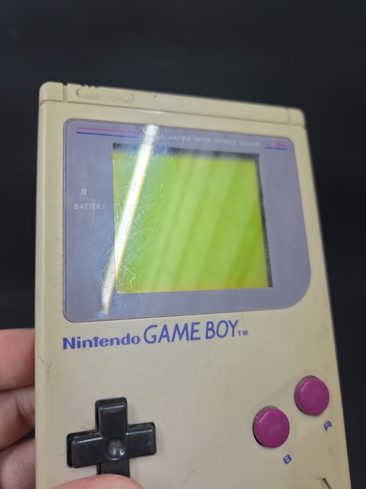 Nintendo Game Boy Launch Edition Handheld System – Gray – W/ Tetris & Game Watch