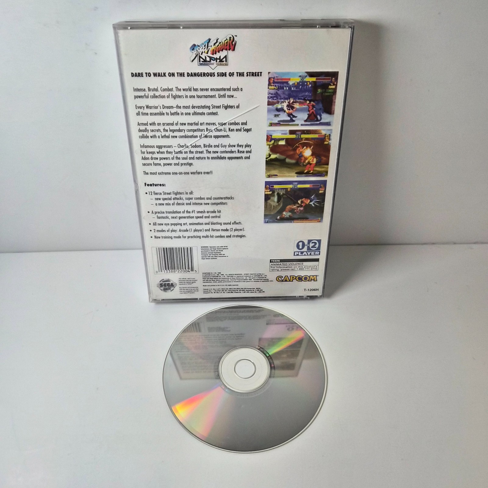 Street Fighter Alpha Warriors Dreams Sega Saturn Tested w/ Longbox Manual