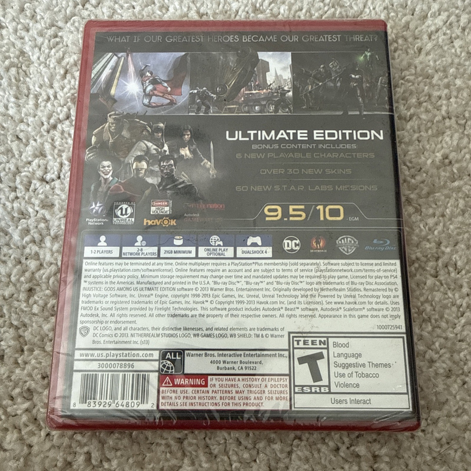 Injustice Gods Among Us Ultimate Edition (PS4, 2013) Brand New Sealed