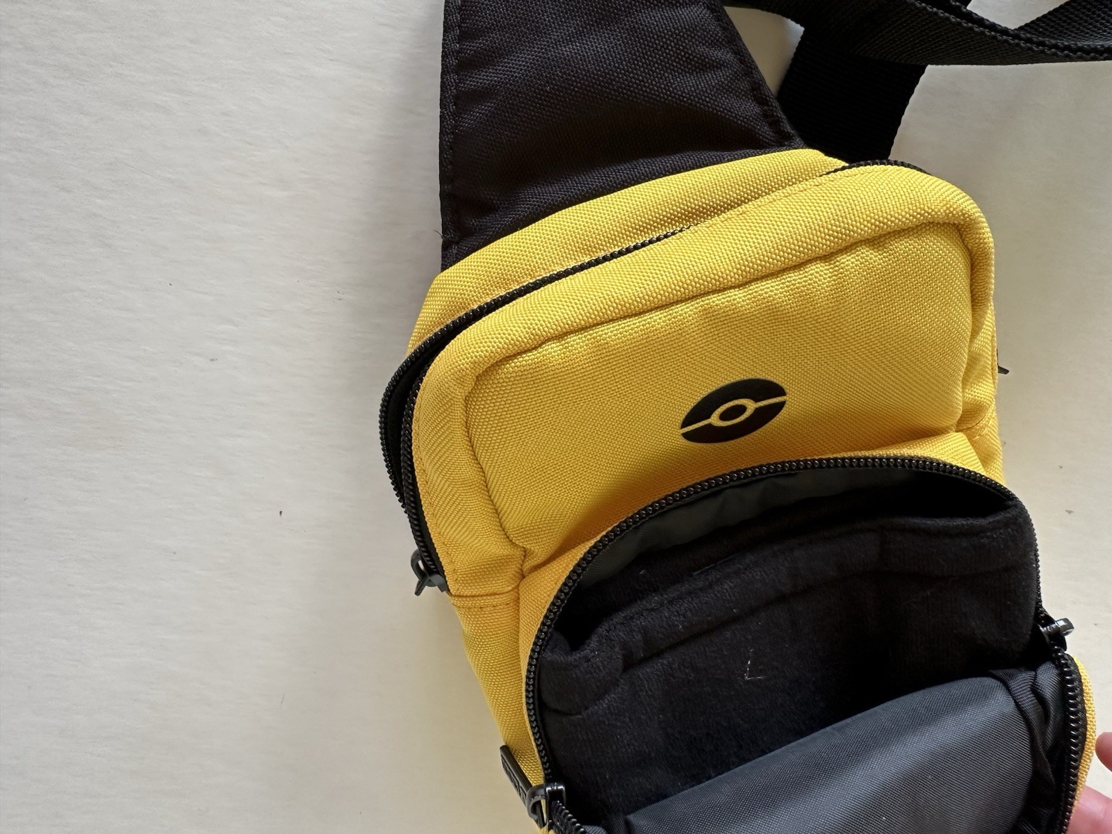 Pokemon Pikachu Themed Nintendo Switch Crossbody Carrying Case Black Yellow