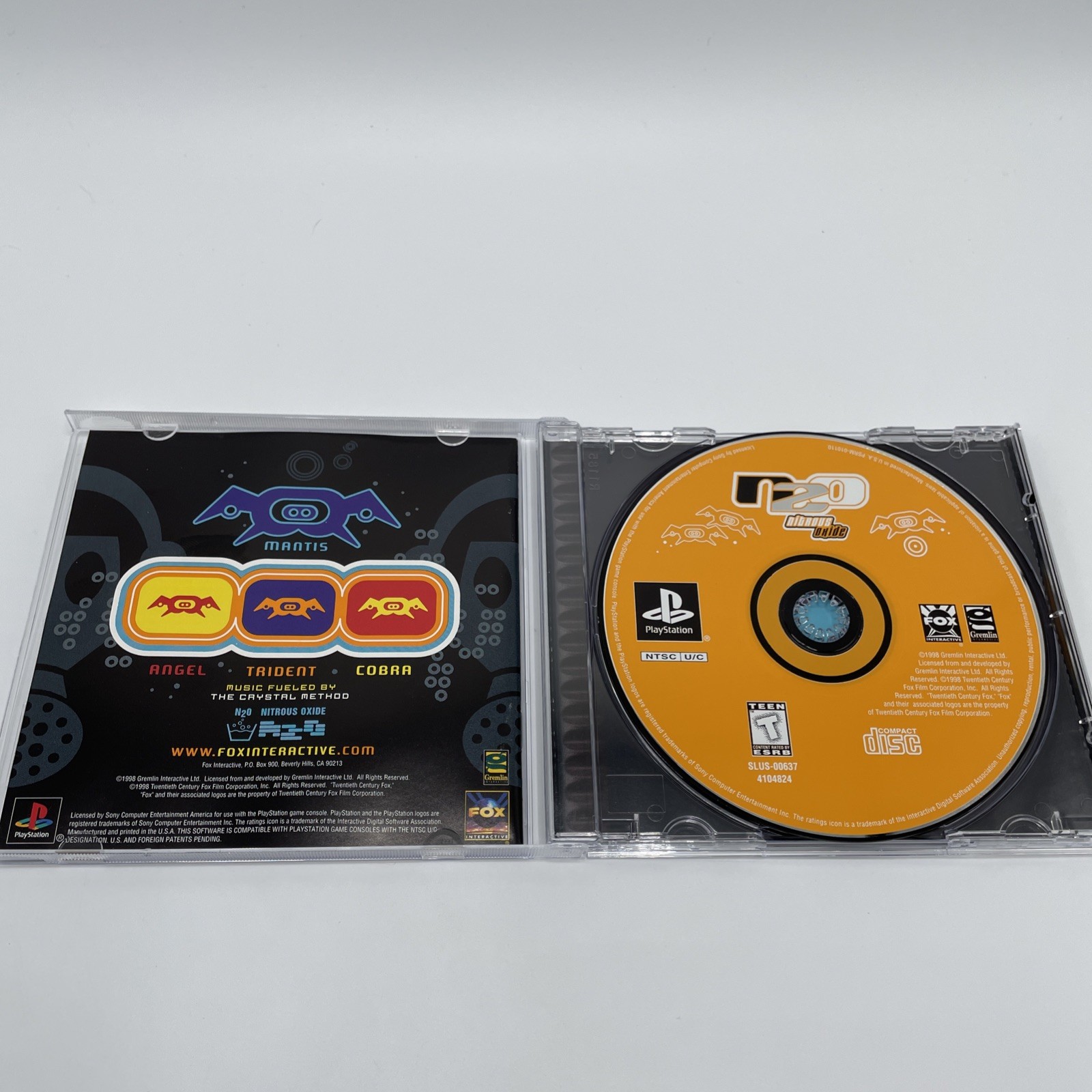 N2O: Nitrous Oxide PS1 PlayStation 1 Complete CIB + Registration Card