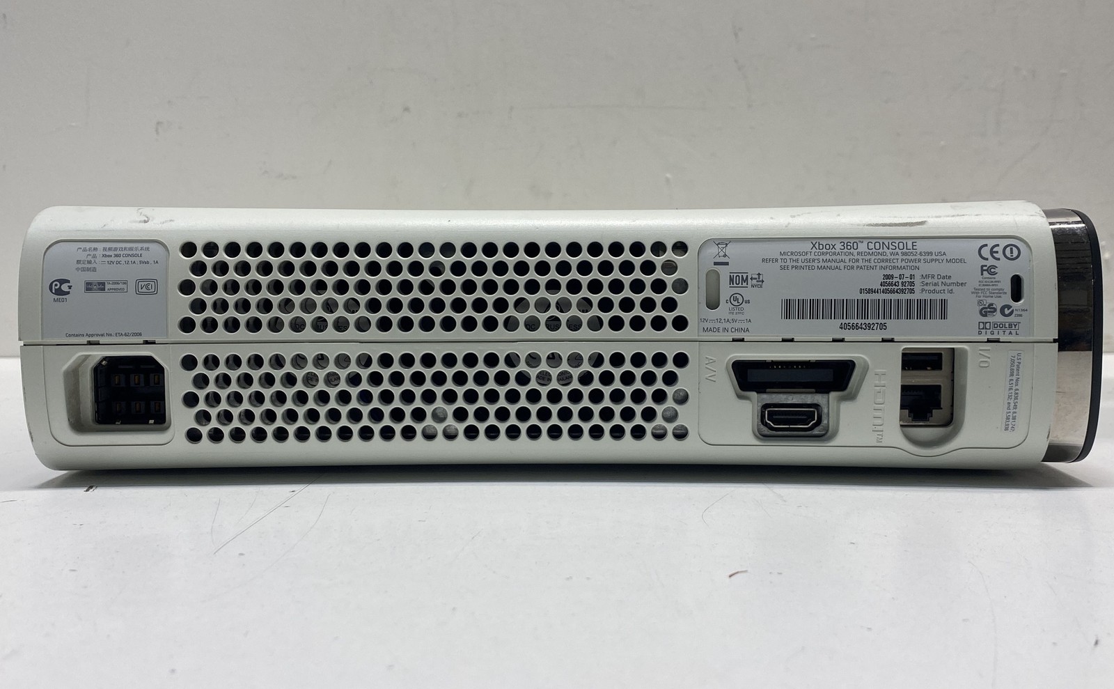 Microsoft Xbox 360 Console 120GB HDD Wireless Adapter Controller For Parts