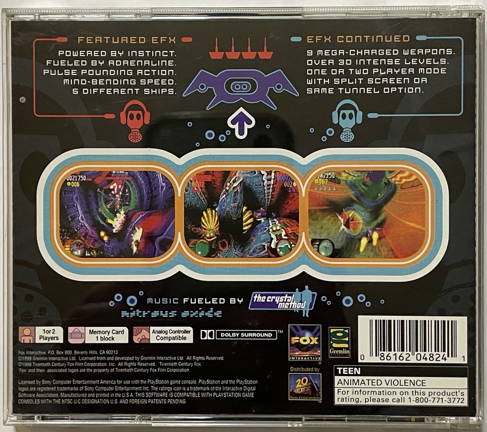 N2O: Nitrous Oxide (PlayStation 1, 1998) PS1 Excellent Condition