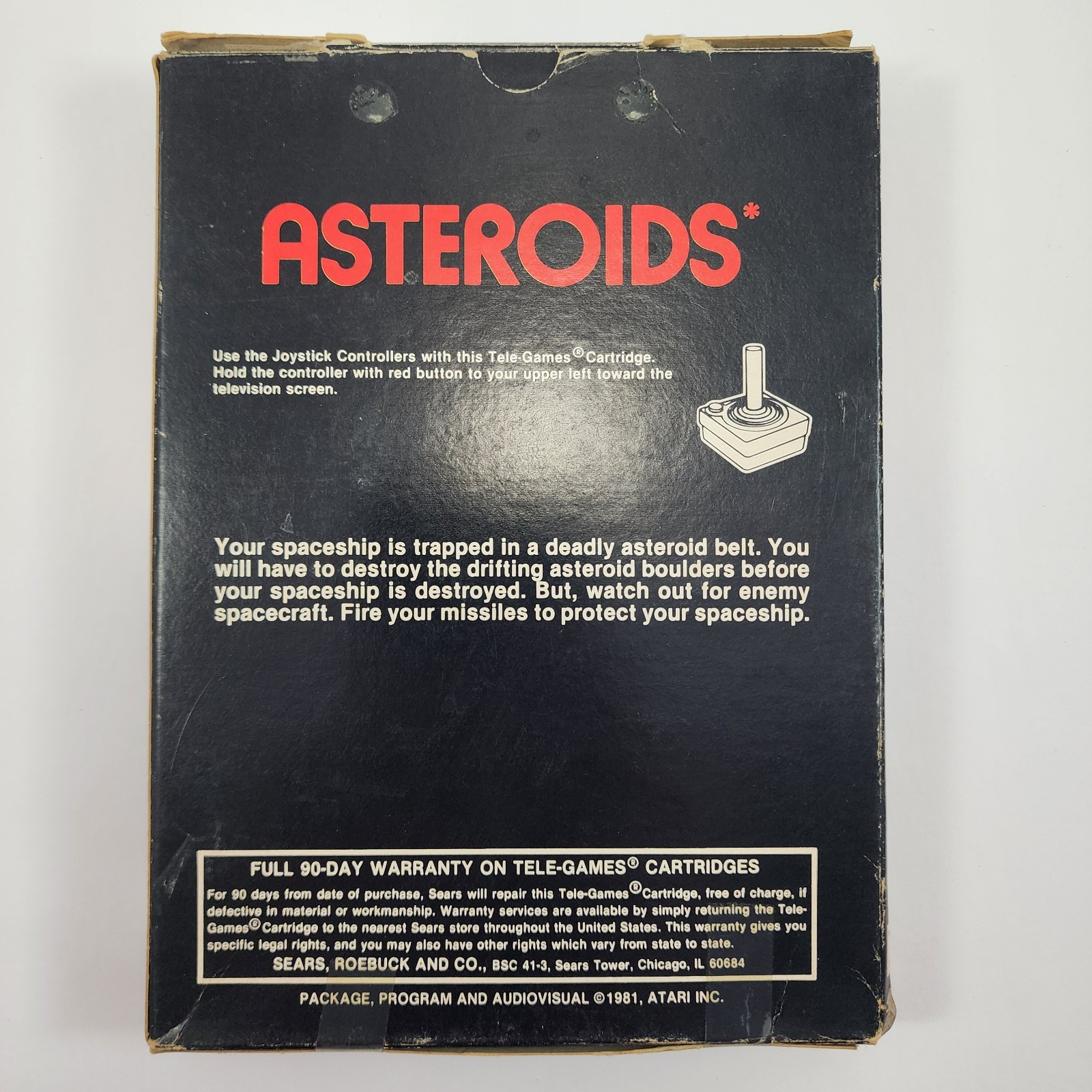 Asteroids (Atari 2600, 1981) Complete w/ Box Manual Sears Tele-Games CIB
