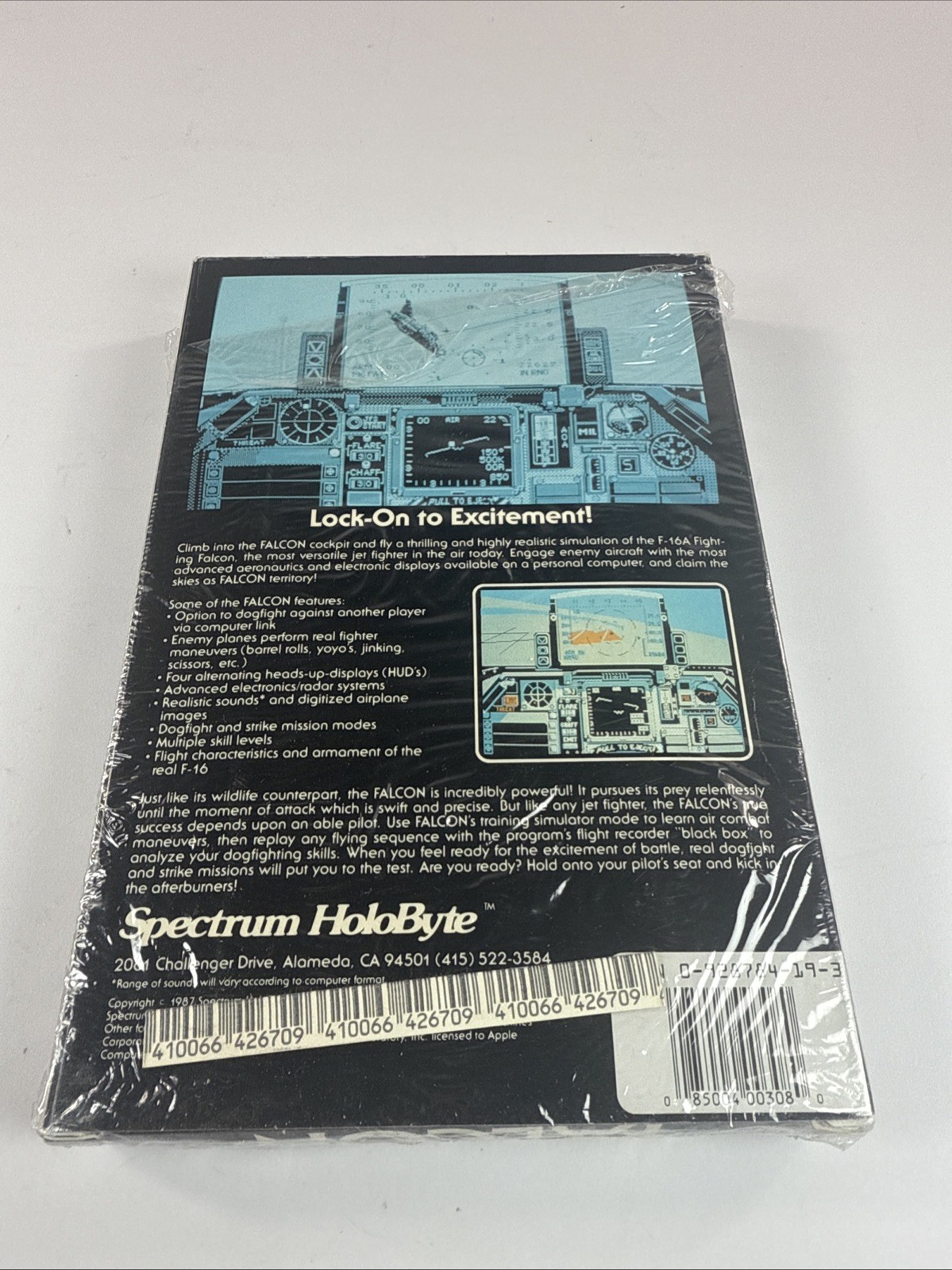 Falcon Flight Simulator Big Box Macintosh CIB By Spectrum Holobyte MINT COND