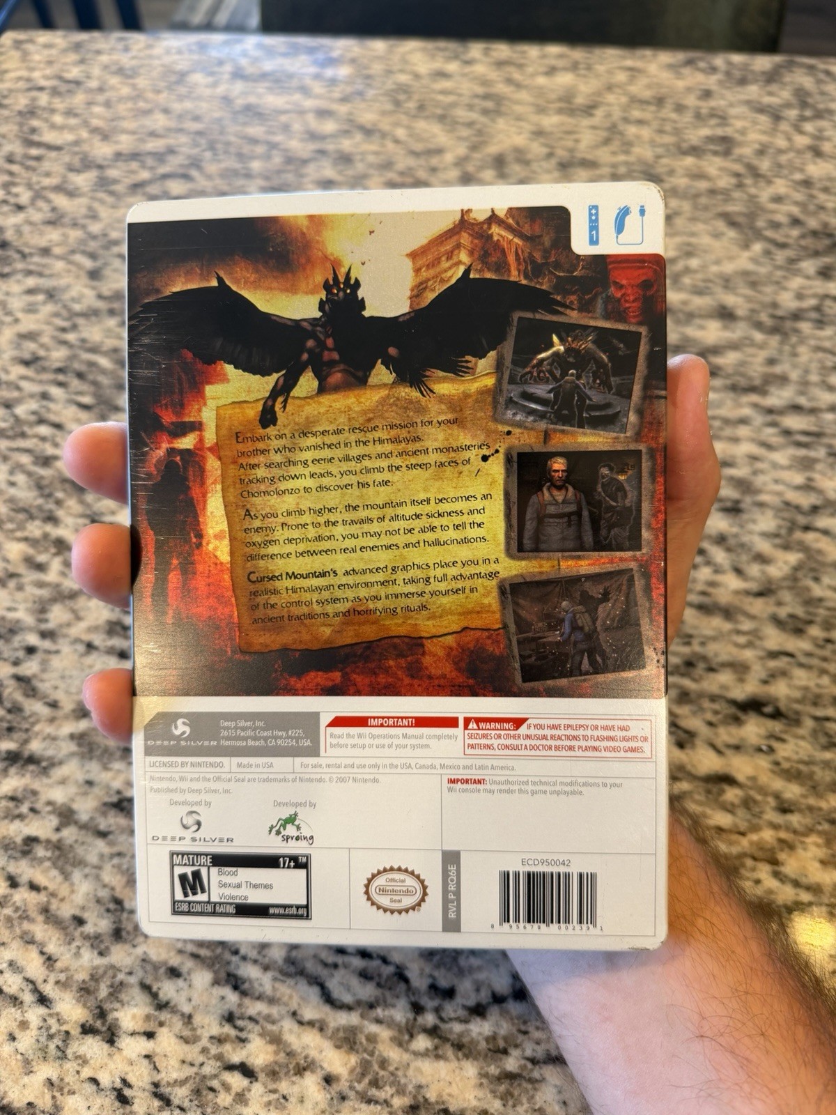 Cursed Mountain Limited Edition Steelbook / Nintendo Wii / CIB / Clean / Read