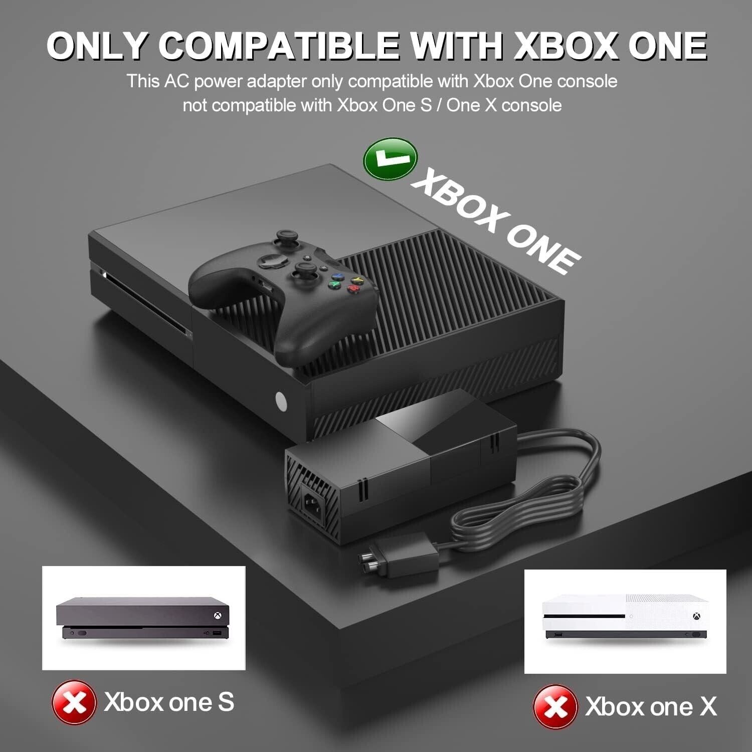 Puning Power Supply Brick for Xbox One, 110V-240V AC Adapter