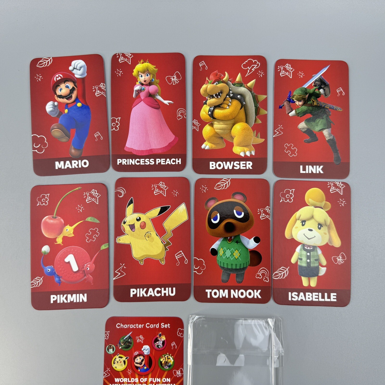 Authentic Nintendo Switch Character Card Set & Sticker Set Limited Promo 2023