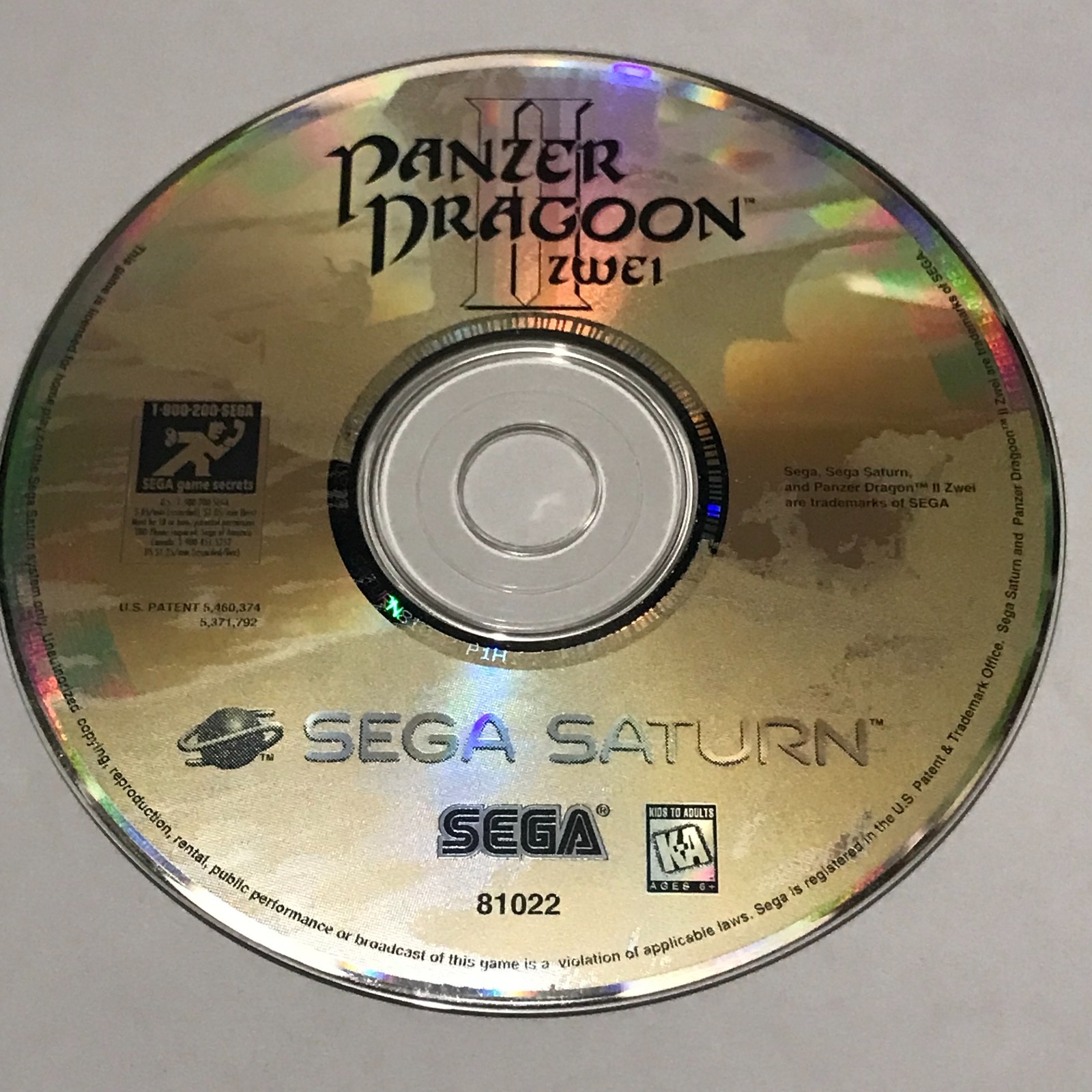 Panzer Dragoon II Zwei (Sega Saturn, 1996) Authentic Tested